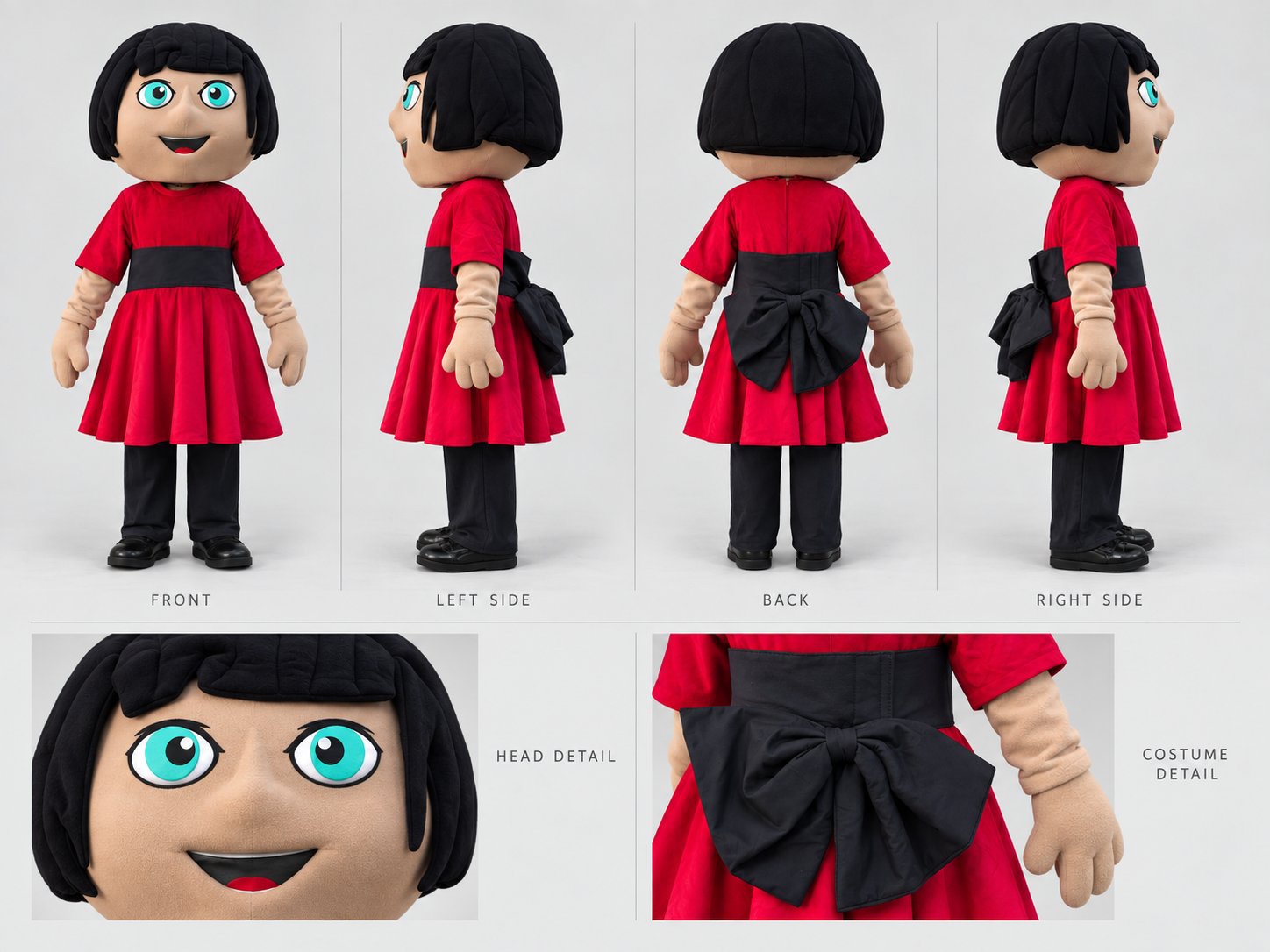 Reel ID. Polo a Eurochocolate: character sheet mascotte eurochocolate vestito rosso