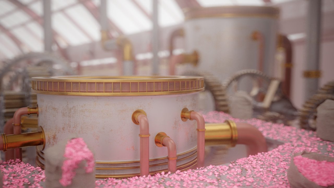 Monnalisa cisterna rame petali rosa