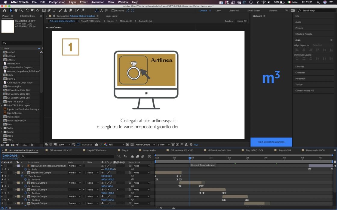 Motion graphics arezzo artlinea