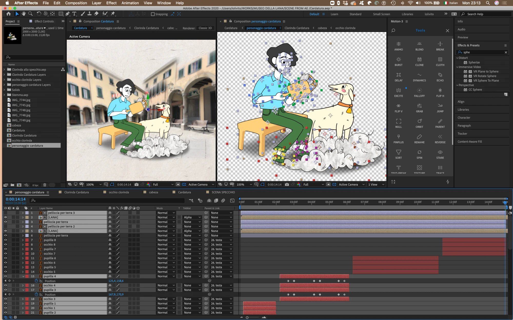 Museo della lana after effects cardatura