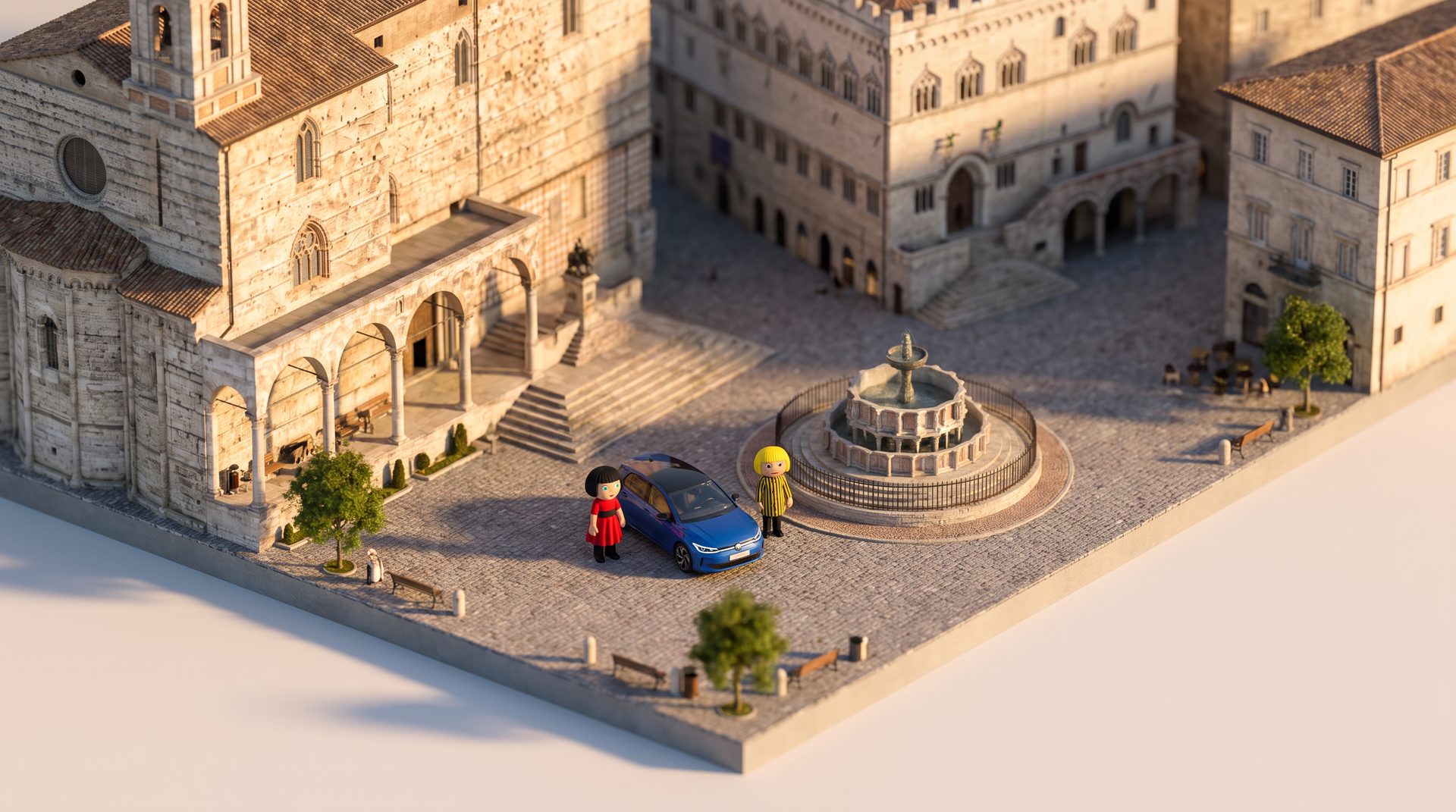 Reel ID. Polo a Eurochocolate: set 3d piazza iv novembre perugia